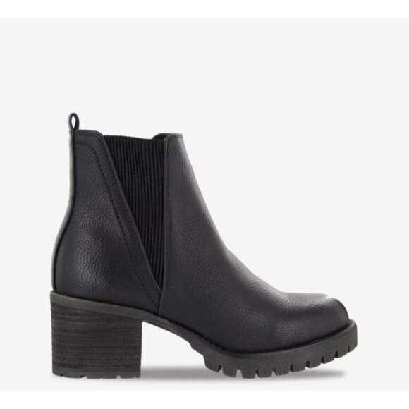 MIA Jody Chelsea Black Ankle Chunky Boot Booties Women’s Size 8 - Picture 1 of 9